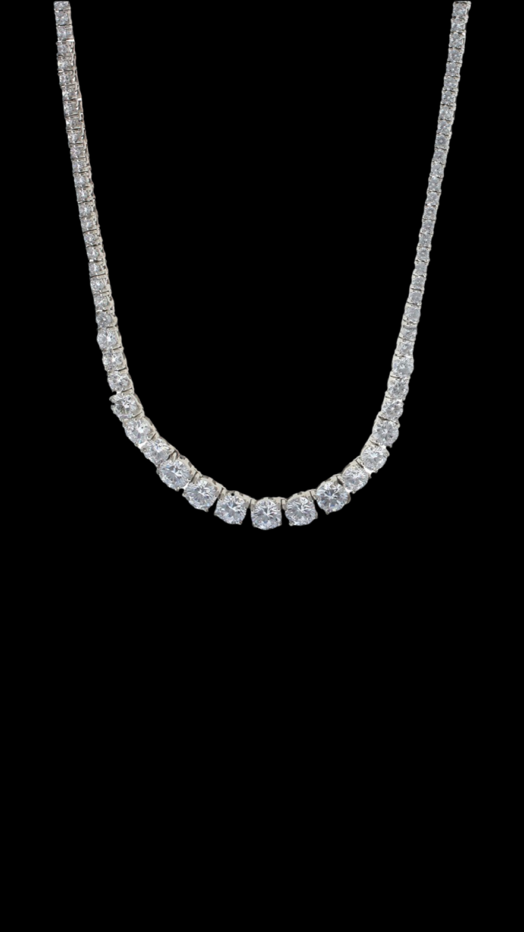 White sapphire deals tennis chain