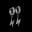 Lightning Bolt Hoop Earrings