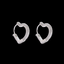 Semi-Heart Hoop Earrings