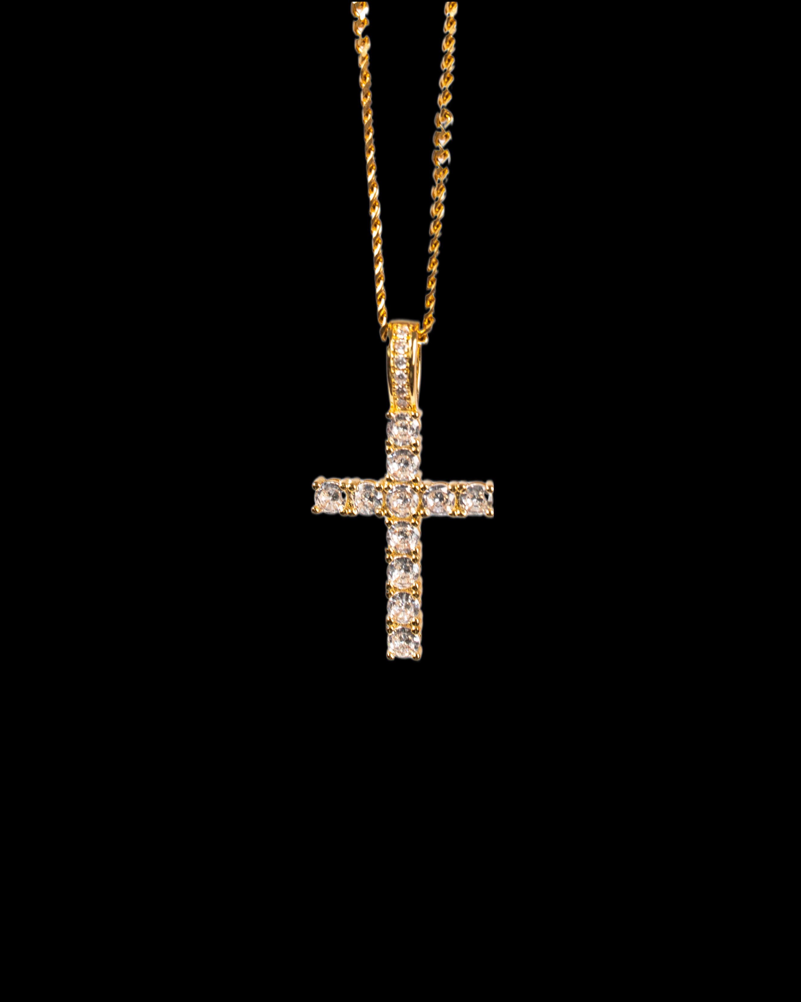 Pandantiv Gold Dios M o Cross Pendant Necklace