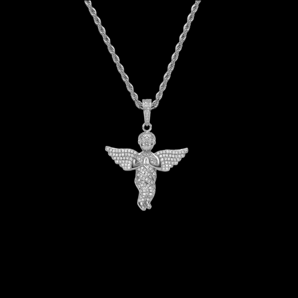 Angel pendant deals necklace silver