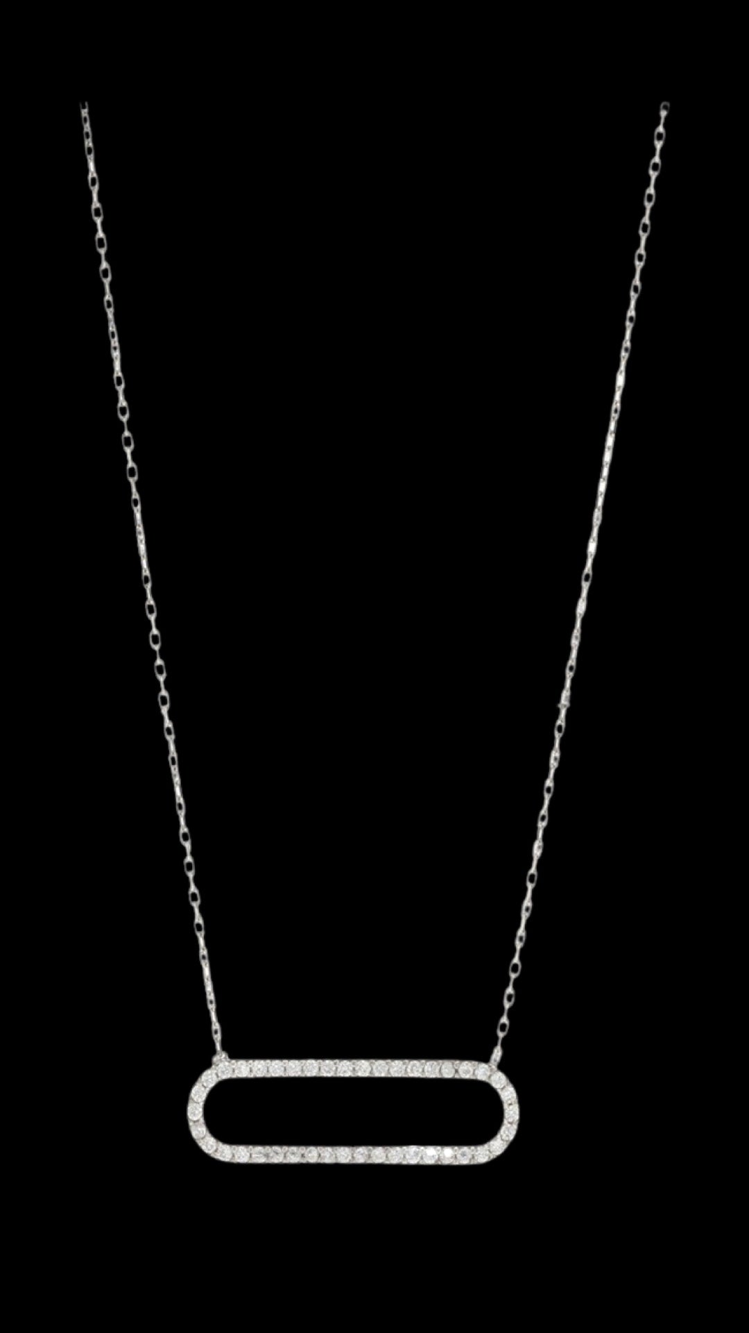 Iced Rectangular Necklace