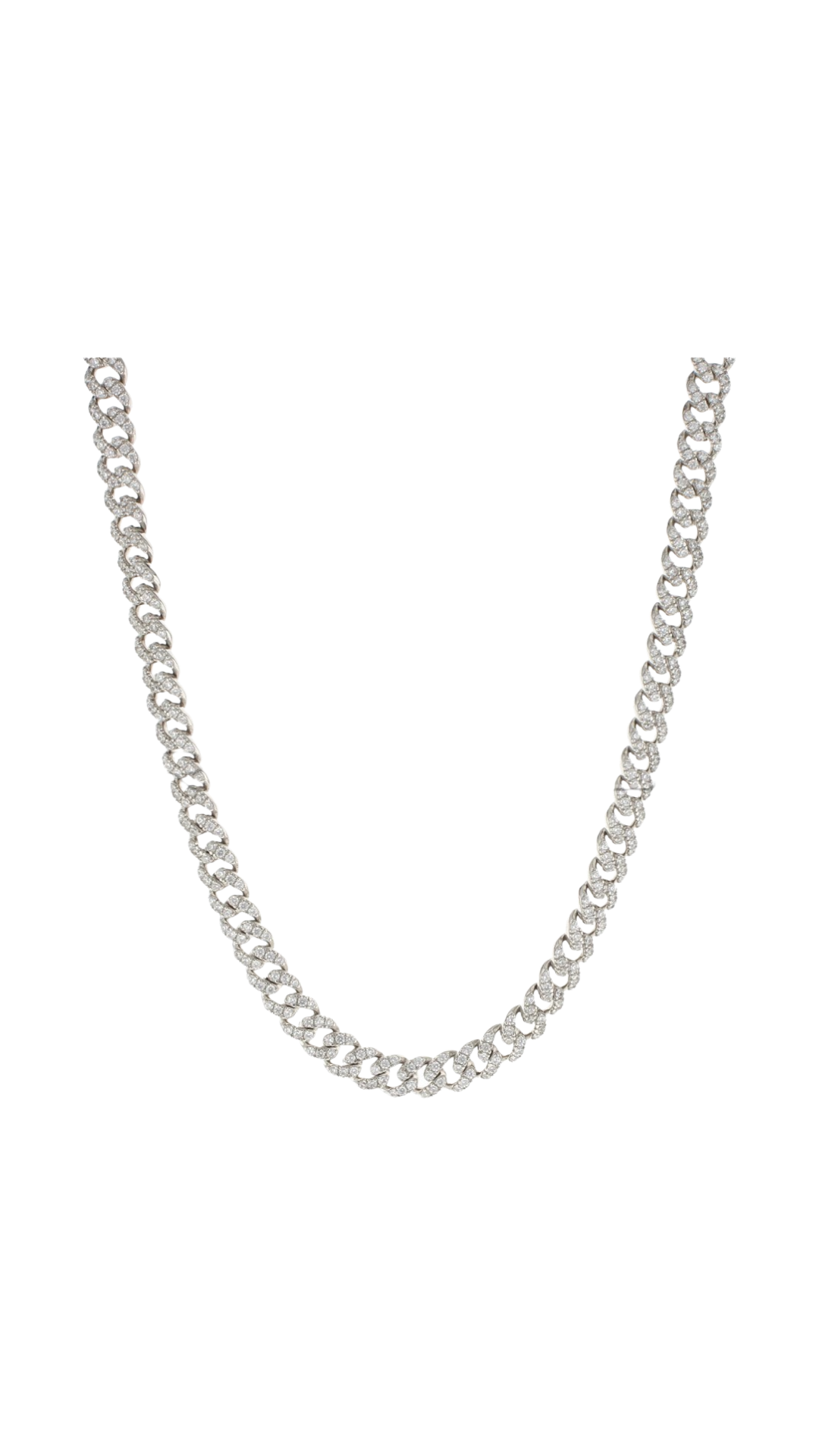 Frosted silver deals chain