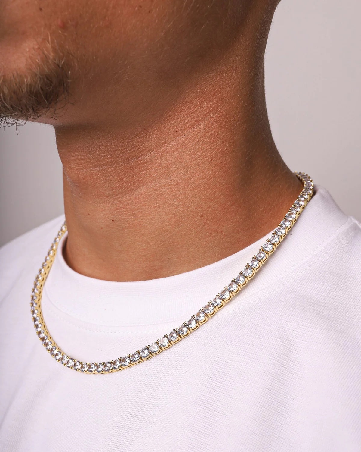 6MM VVS1/D Simulated Diamond Tennis Chain Necklace 14k White Gold Finish  20Inch | eBay