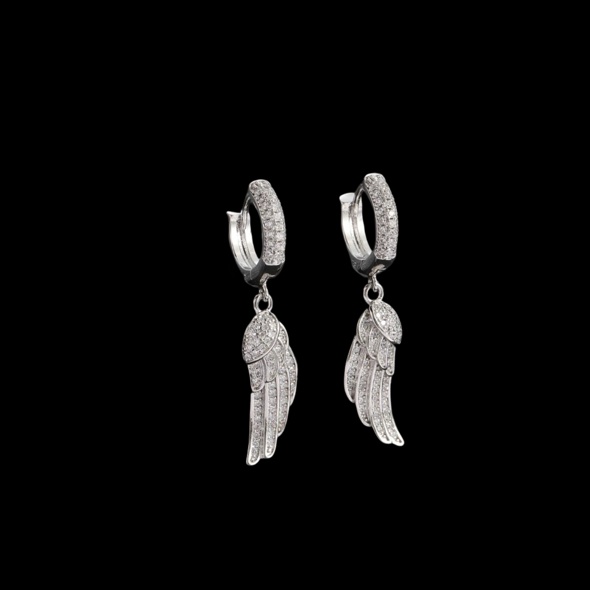 Angel Wings Hoop Earrings