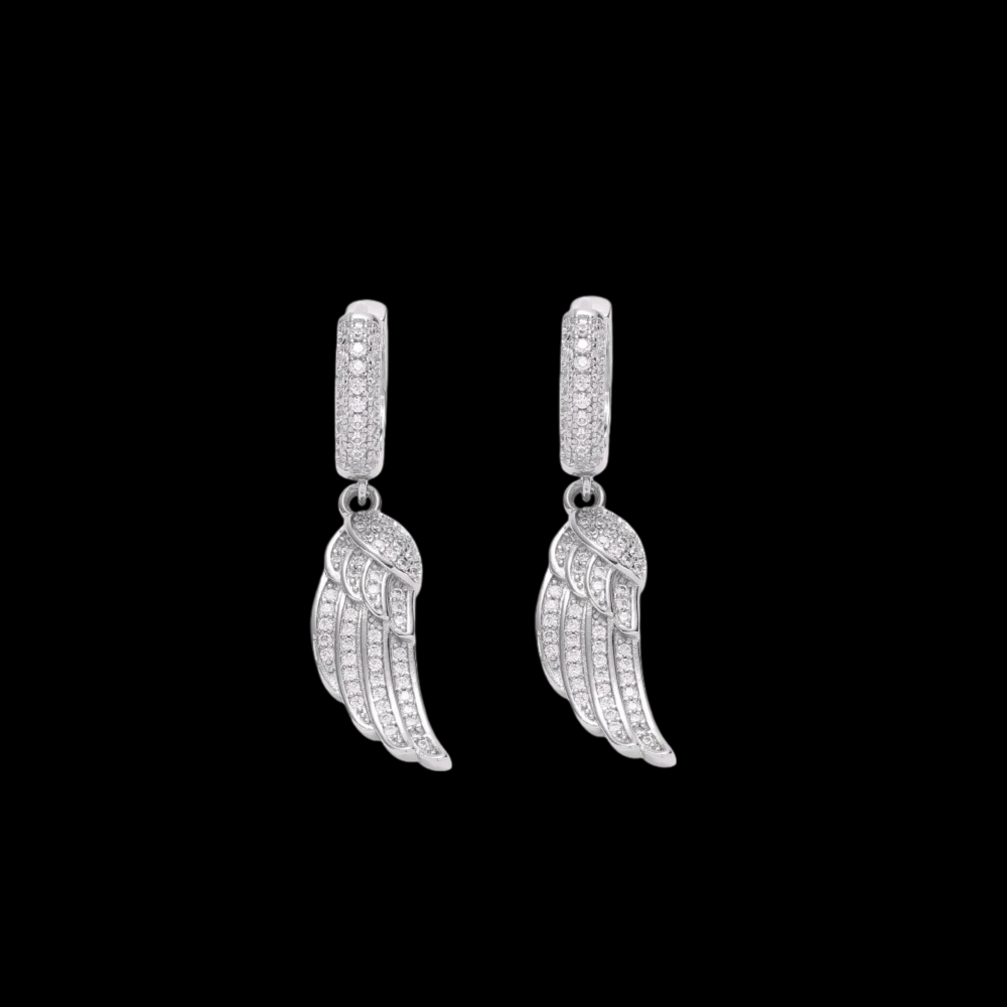 Angel Wings Hoop Earrings