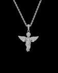 Silver Sinner Angel Necklace