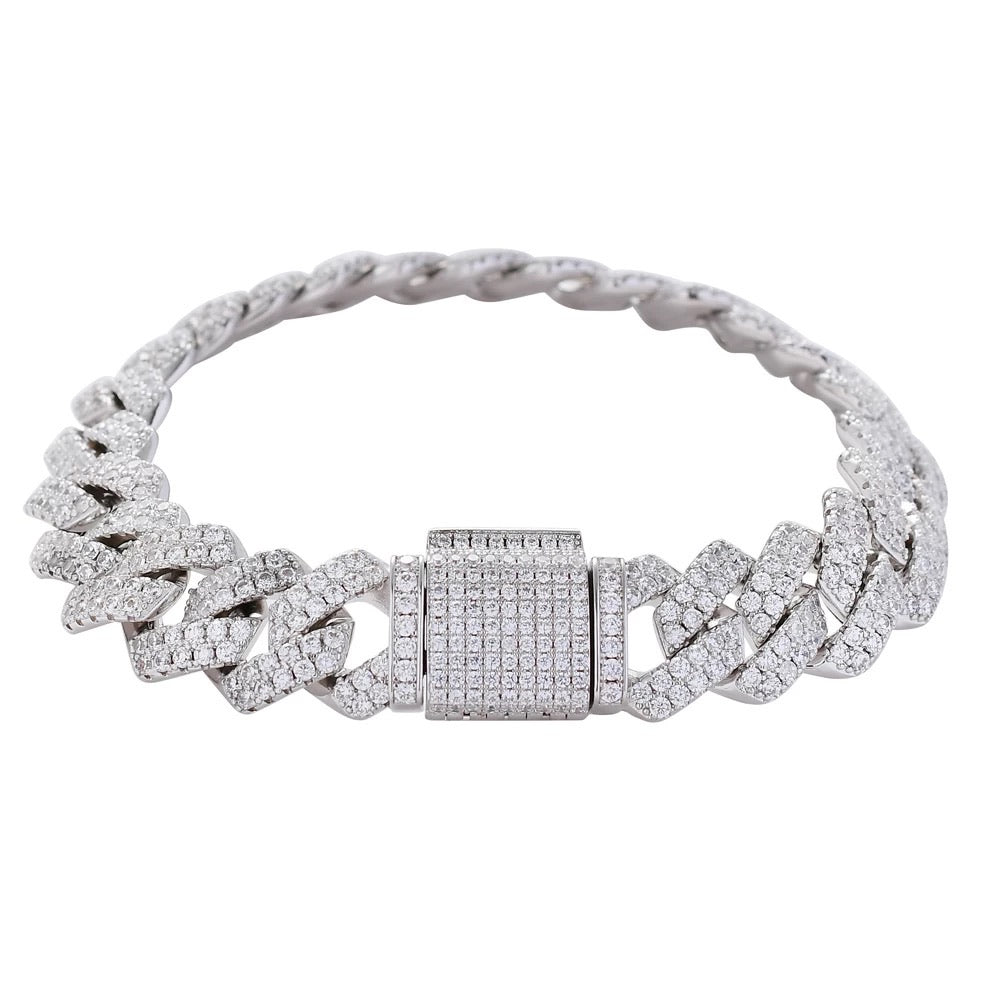 ALINA x MAYHEATH Full Iced Cuban Bracelet.