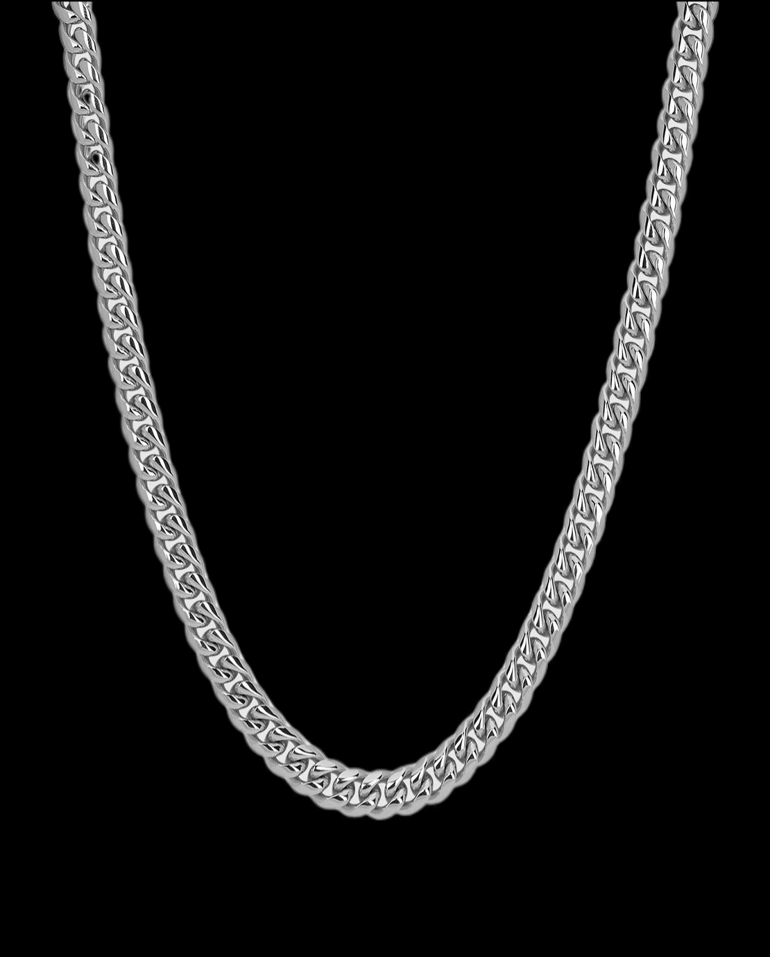 Cuban white gold necklace deals